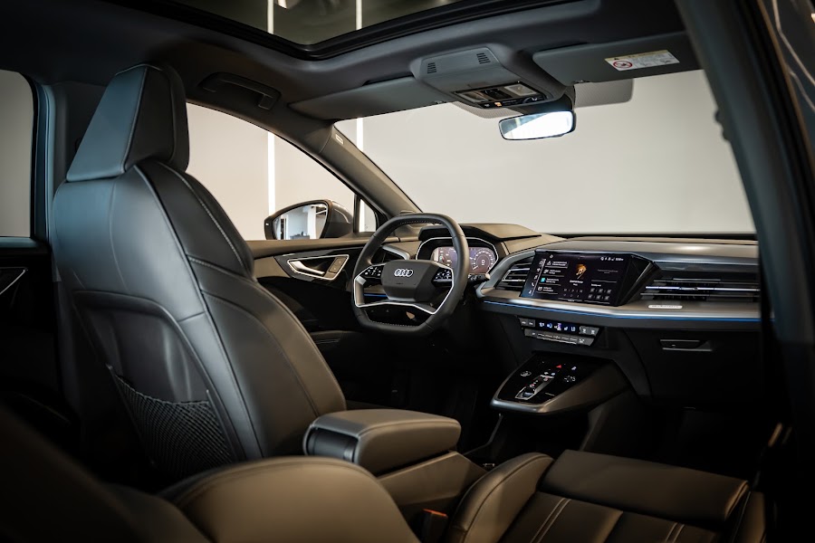 Audi Q4 e-tron at the showroom